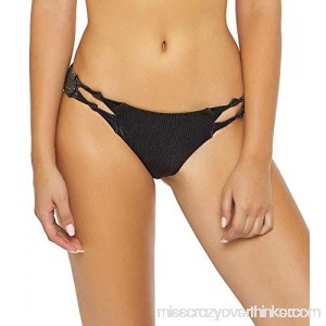 PilyQ Women's Twilight Tab Side Brazilian Bikini Bottom Large B07KGFT3KS